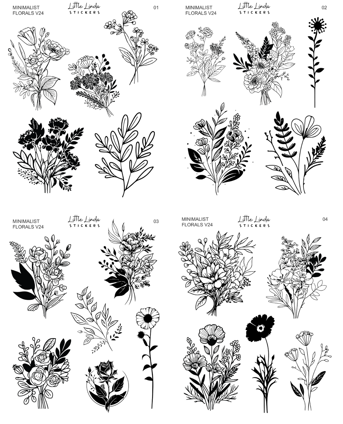 Minimal Florals v24 | 01 - 04