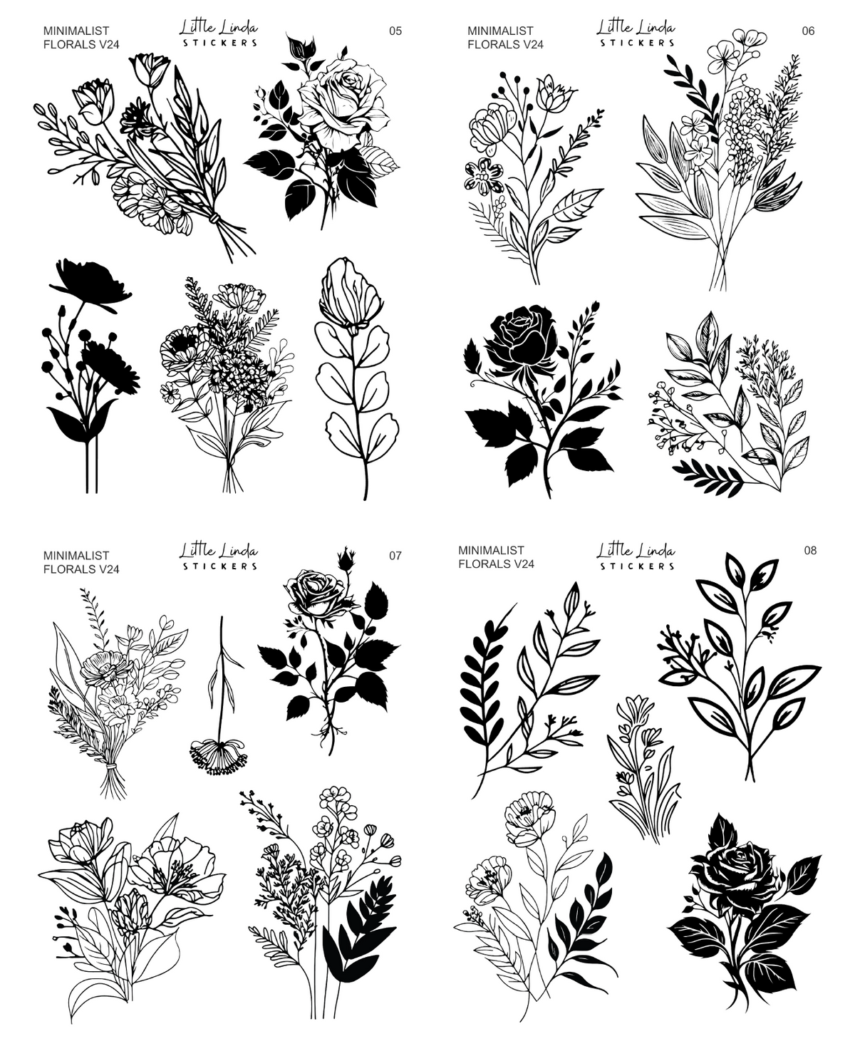 Minimal Florals v24 | 05 - 08