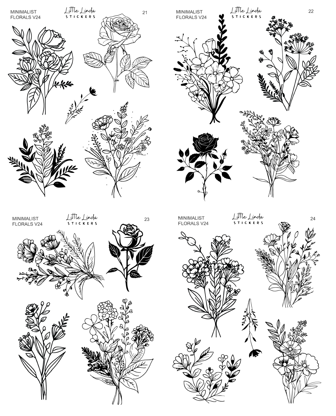 Minimal Florals v24 | 21 - 24