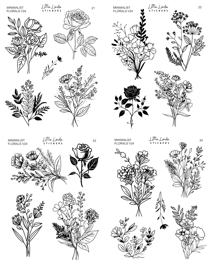 Minimal Florals v24 | 21 - 24