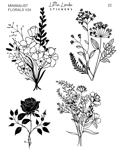 Minimal Florals v24 | 21 - 24