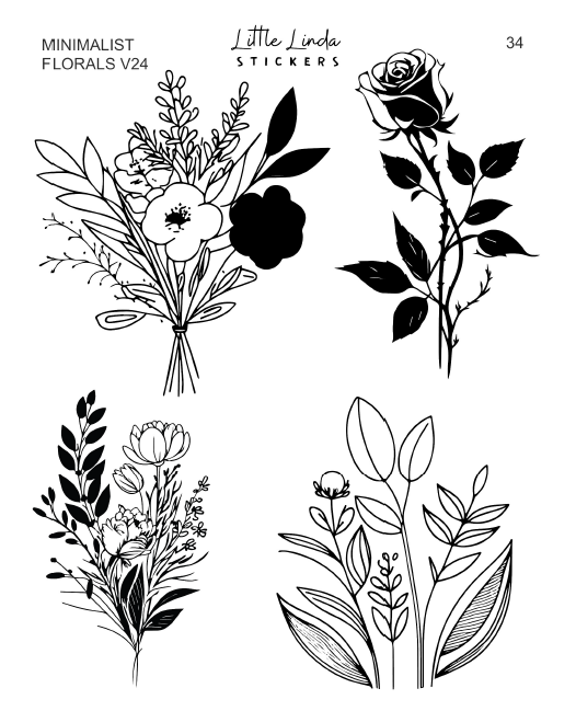 Minimal Florals v24 | 33 - 36