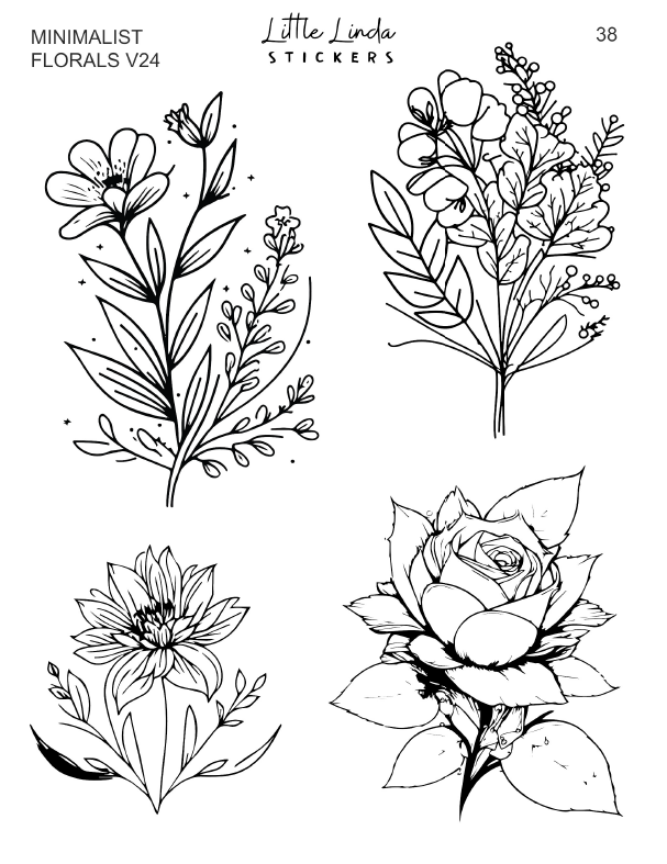 Minimal Florals v24 | 37 - 40