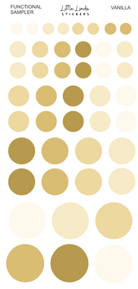 2027 | Sampler Dots | The Basic Edit planner stickers, Vanilla / Glossy