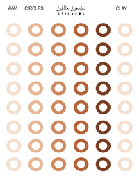 2027 | Checklist Circles | The Basic Edit planner stickers, Clay / Glossy