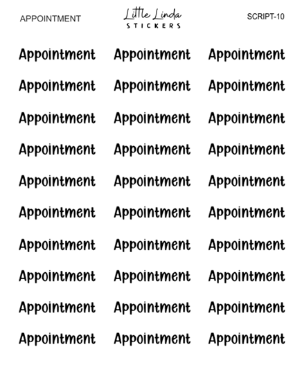 Appointment | SCRIPT