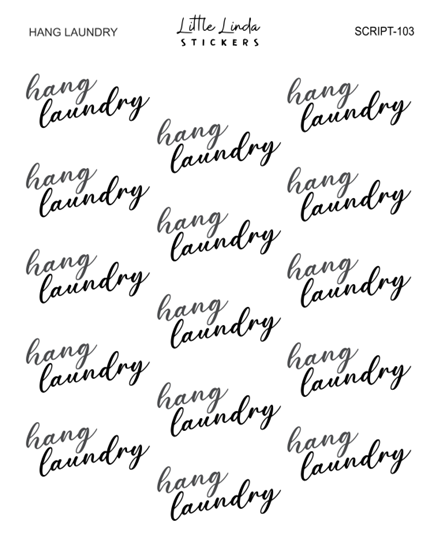 Hang Laundry | SCRIPT