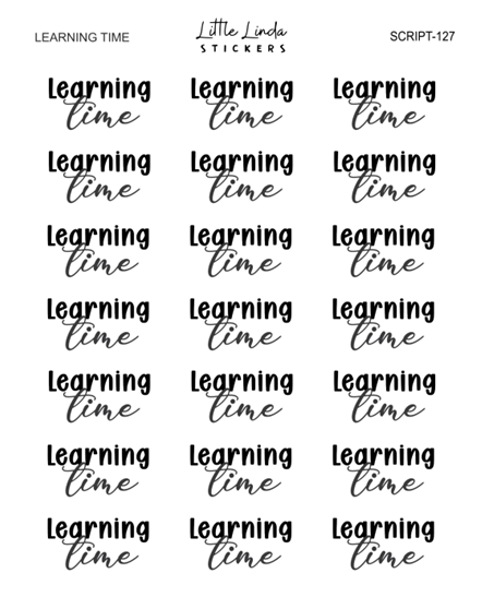 Learning Time | SCRIPT