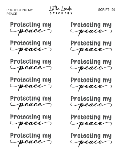 Protecting My Peace | SCRIPT