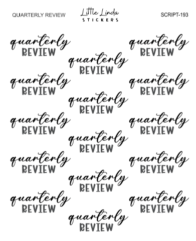 Quarterly Review | SCRIPT