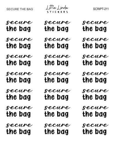 Secure the Bag | SCRIPT