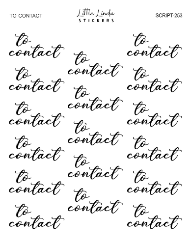To Contact | SCRIPT