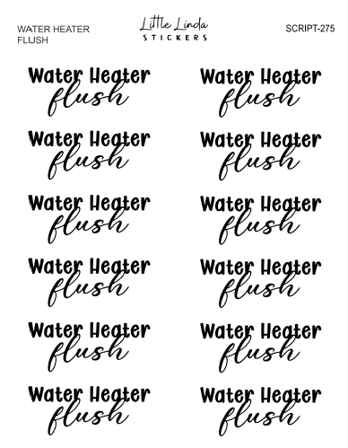 Water Heater Flush | SCRIPT
