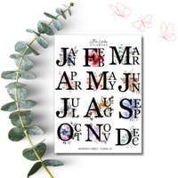 2024 | Monthly Labels - Bold Florals