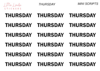 Days of the week - Mini Scripts