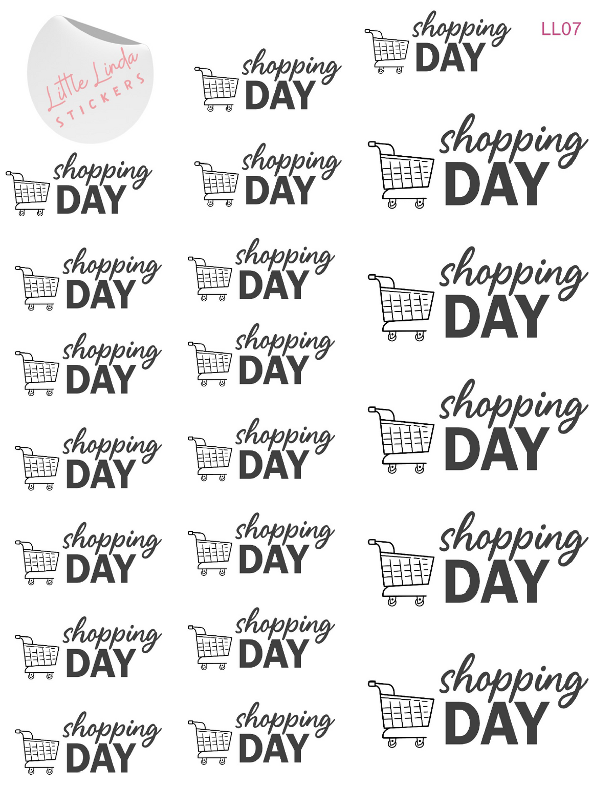 Shopping Day Stickers