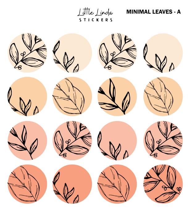 Minimal Leaf Pattern - Sunset