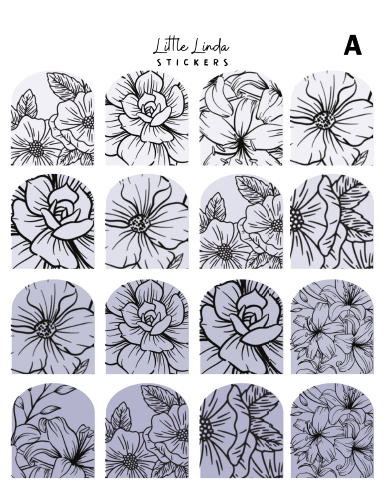 Floral Line Art Shapes