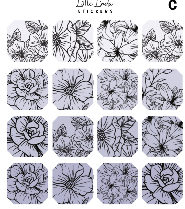 Floral Line Art Shapes