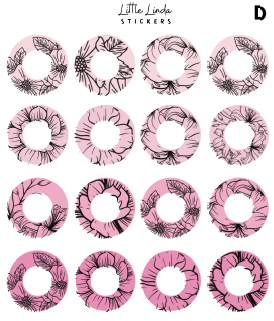 Floral Line Art Shapes