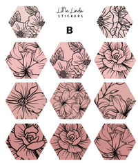 Floral Line Art Shapes