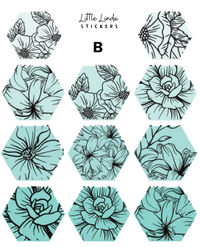 Floral Line Art Shapes