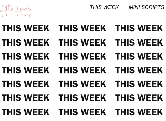 This Week - Mini